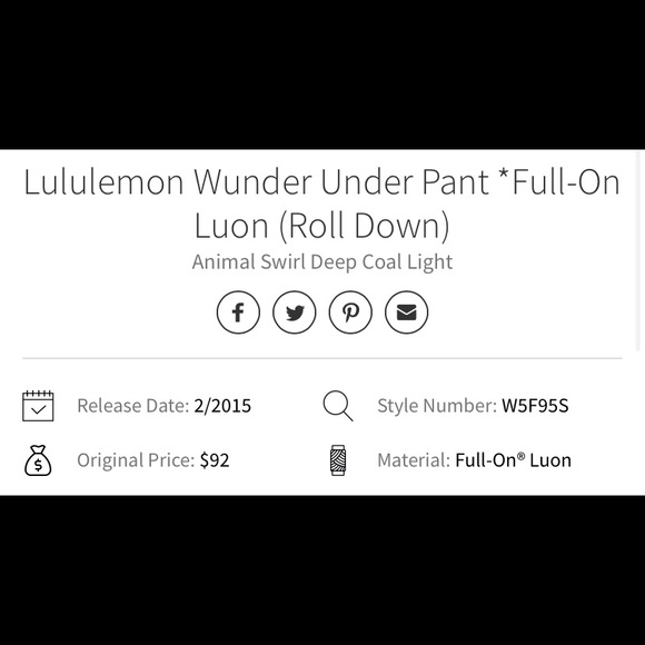 Wunder Under Pant *Full-On Luon (Roll Down) size 4 - Picture 5 of 7